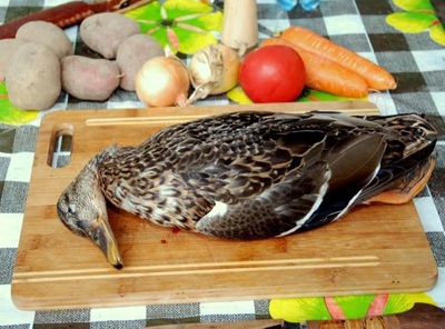 Охотничья шурпа из дикой утки на костре по-Русски