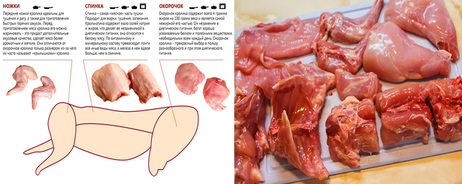 Как порционно разделать кролика
