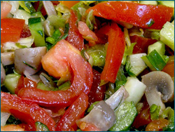 Грибной салат  - Рецепты Русской Кухни